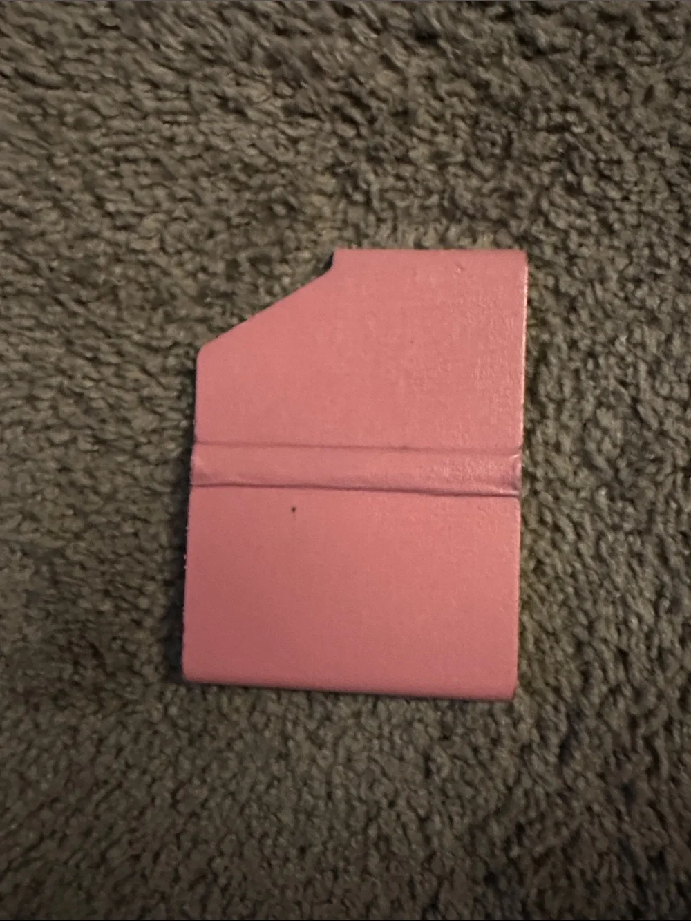 Pink Card Holder with Metal Accent